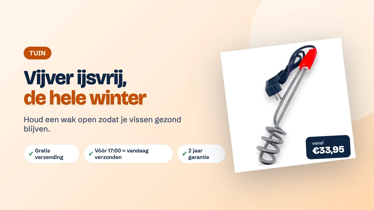 Vijver ijsvrij houden met een dompelaar